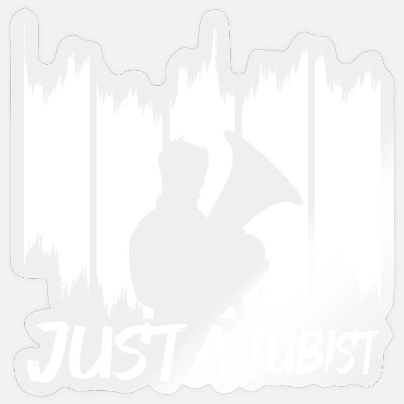 Joueurs de tuba - Sticker taille S (10 x 10 cm) - brillant transparent
