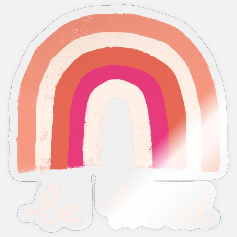 Be Kind Rainbow - Sticker size S (10 x 10 cm) - transparent glossy