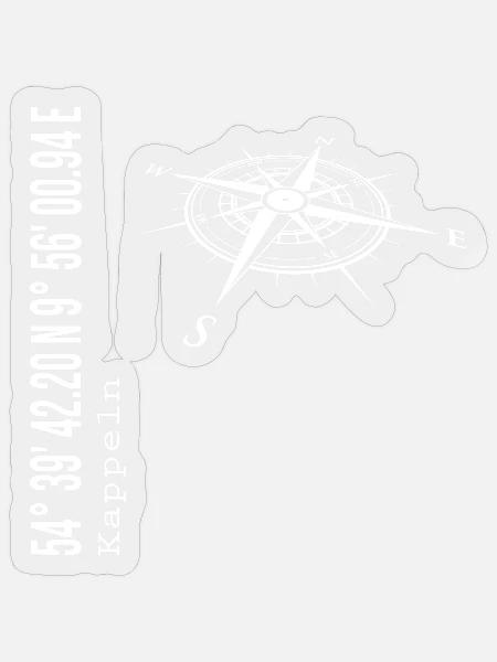 Koordinaten Kappeln - Sticker Größe S (10 x 10 cm) - Transparent glänzend