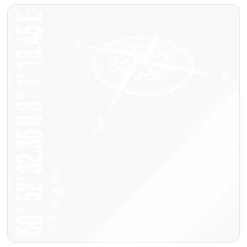 Koordinaten Siegen - Sticker Größe S (10 x 10 cm) - Transparent glänzend - Vorne