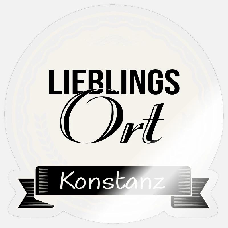 Lieblingsort Konstanz - Sticker Größe S (10 x 10 cm) - Transparent glänzend