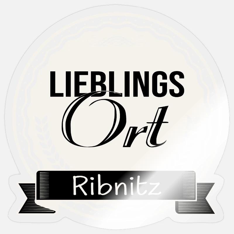Lieblingsort Ribnitz - Sticker Größe S (10 x 10 cm) - Transparent glänzend