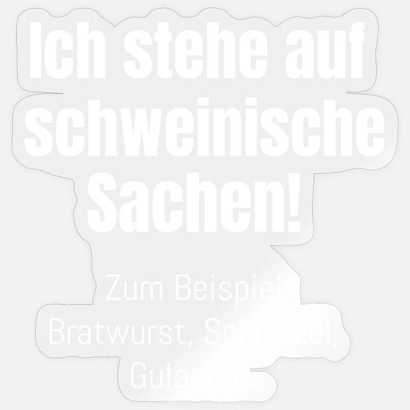 Trucs de cochon - Sticker taille S (10 x 10 cm) - brillant transparent