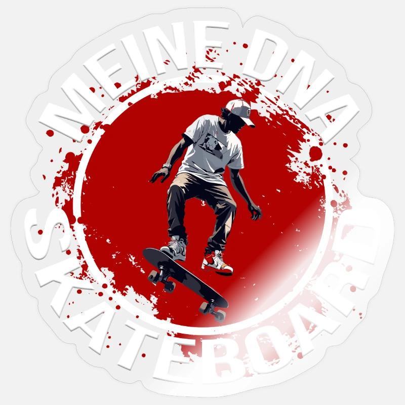 Meine DNA - Skateboard - Sticker Größe S (10 x 10 cm) - Transparent glänzend