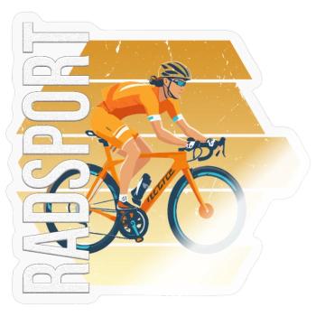 Radsport - Sticker Größe S (10 x 10 cm) - Transparent glänzend - Vorne
