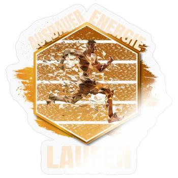 Ausdauer - Energie - Sticker Größe S (10 x 10 cm) - Transparent glänzend - Vorne