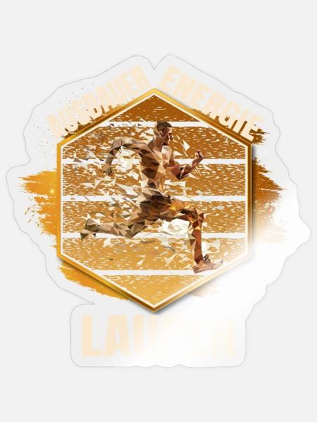 Ausdauer - Energie - Sticker Größe S (10 x 10 cm) - Transparent glänzend