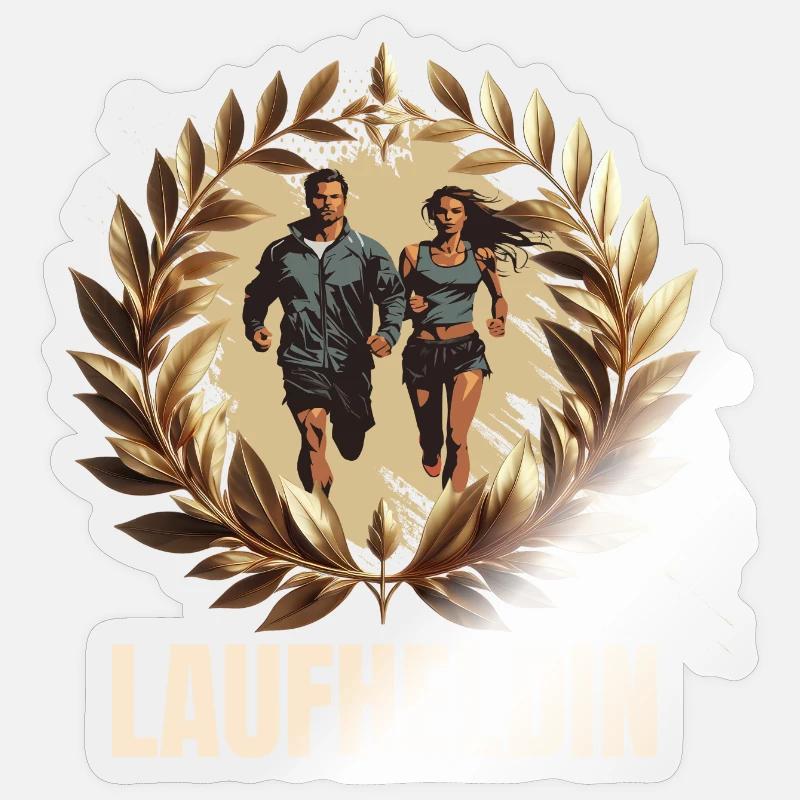 Laufheldin - Sticker Größe S (10 x 10 cm) - Transparent glänzend