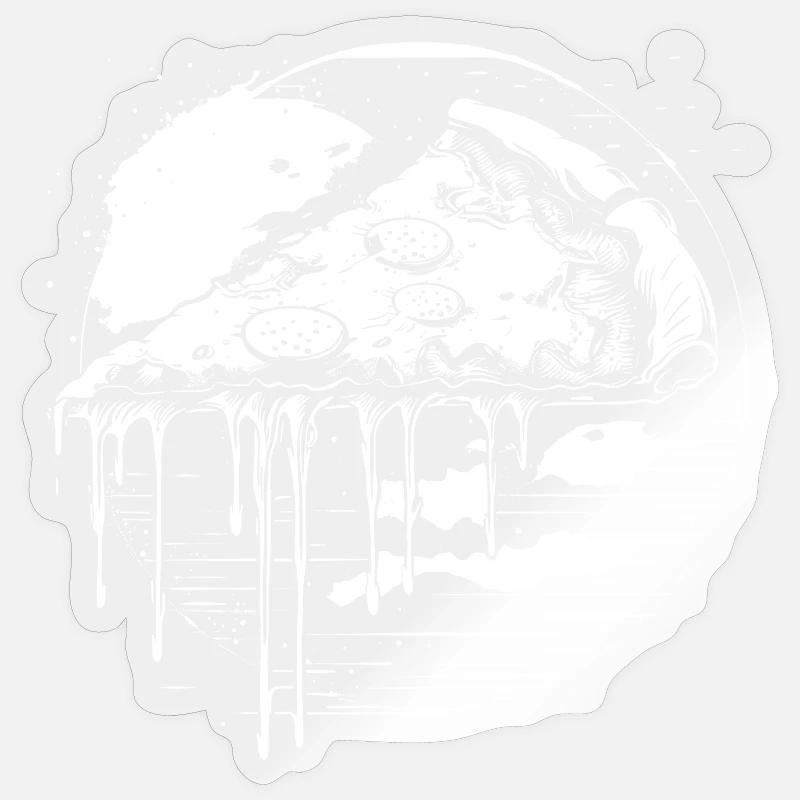 Graphique de pizza - Sticker taille S (10 x 10 cm) - brillant transparent