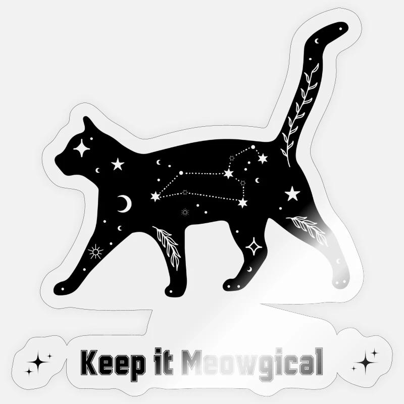 Keep it Meowgical - Sticker size S (10 x 10 cm) - transparent glossy