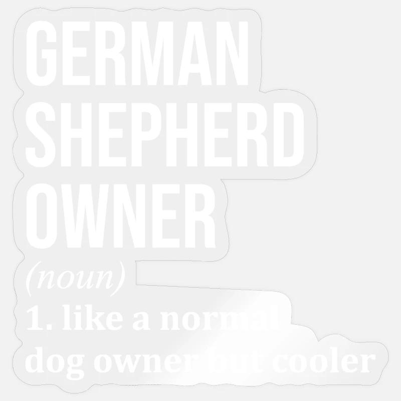 German Shepherd - Sticker size S (10 x 10 cm) - transparent glossy
