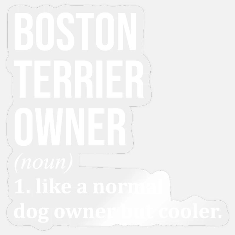 Boston Terrier - Sticker size S (10 x 10 cm) - transparent glossy