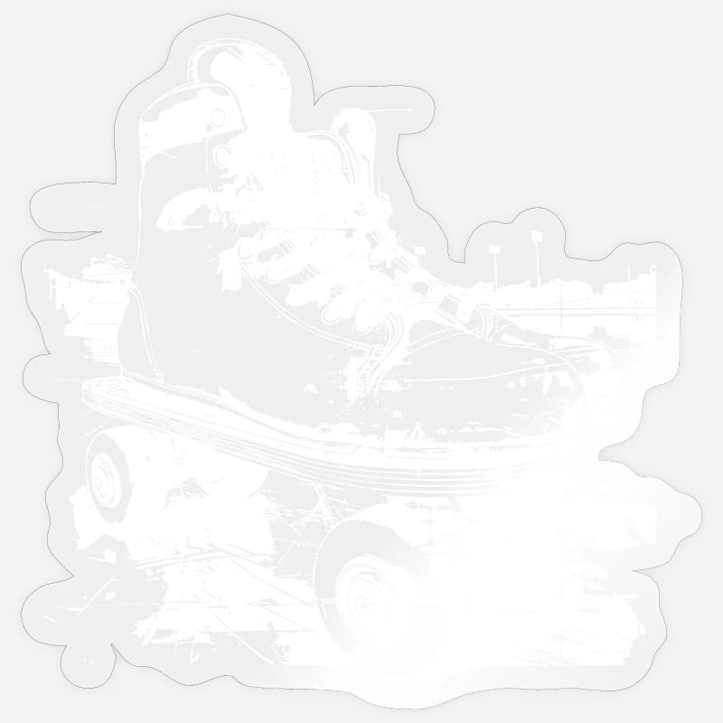 Rollerskates Grafik Sticker Größe S (10 x 10 cm)