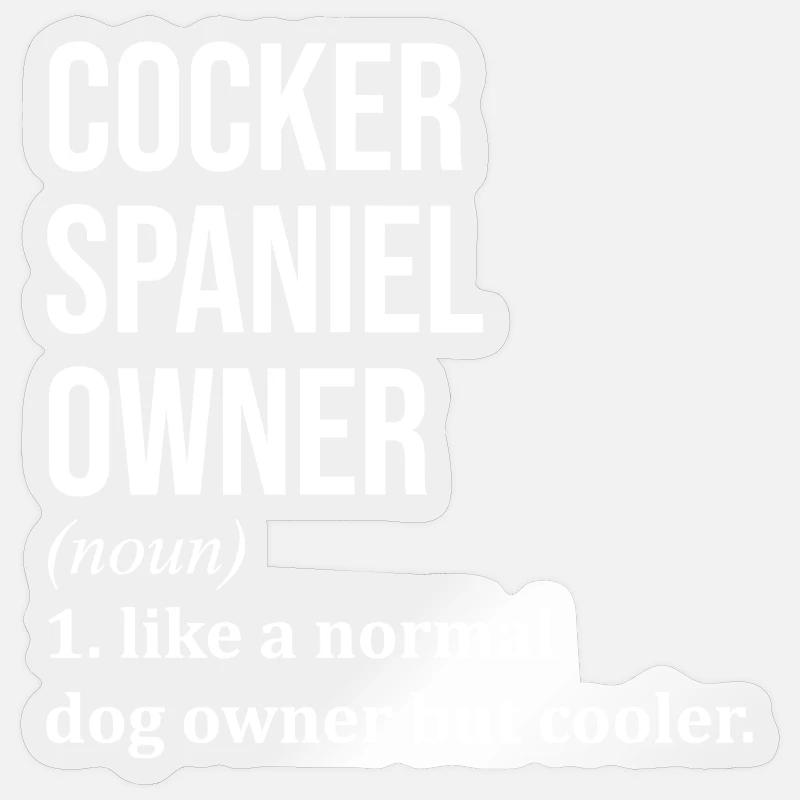 Cocker Spaniel - Sticker taille S (10 x 10 cm) - brillant transparent