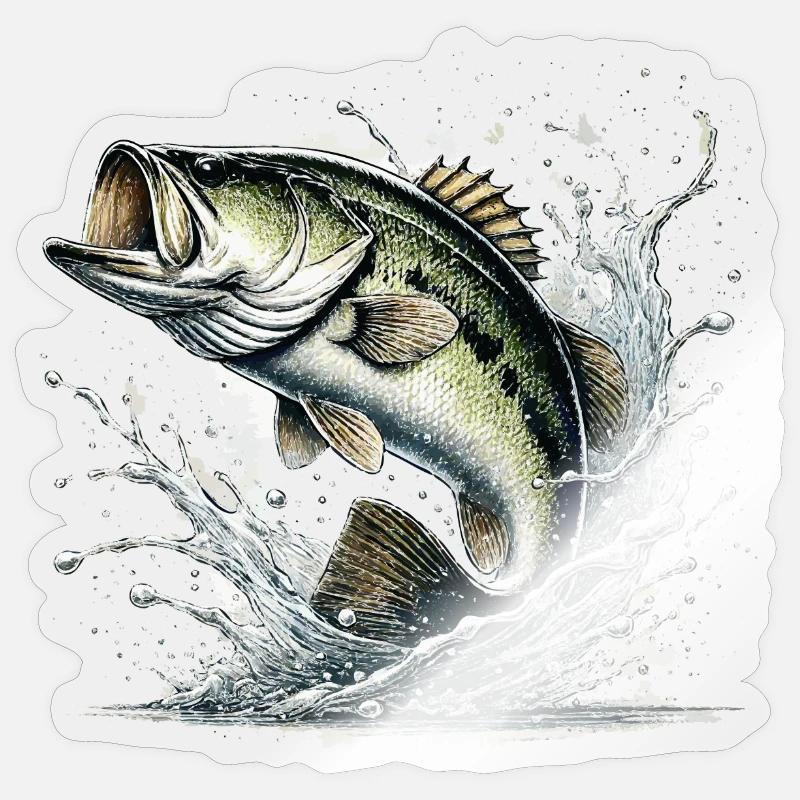 Zander - Sticker size S (10 x 10 cm) - transparent glossy