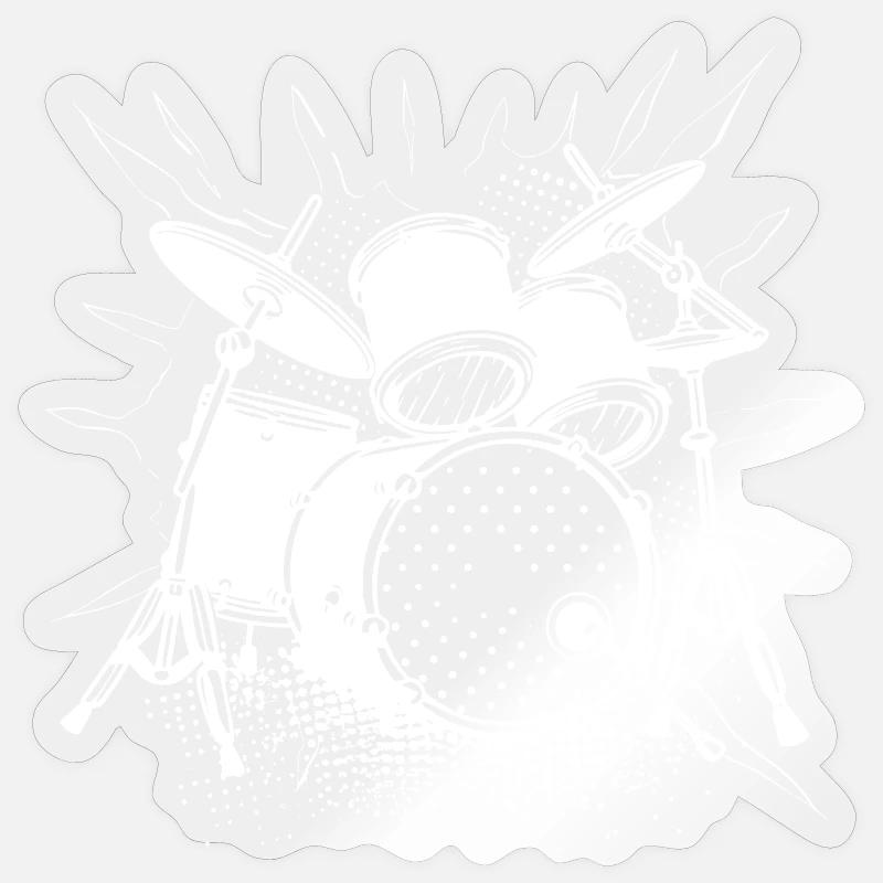 Drums Graphics - Sticker size S (10 x 10 cm) - transparent glossy