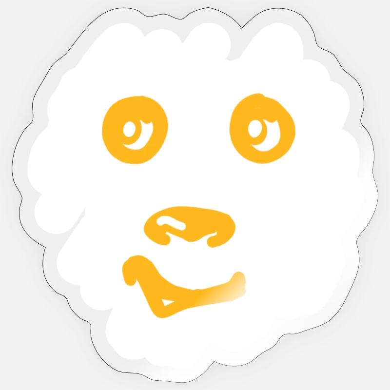 bear cub - Sticker size S (10 x 10 cm) - transparent glossy
