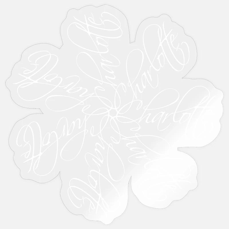 Charlotte Name Name Mandala - Sticker size S (10 x 10 cm) - transparent glossy