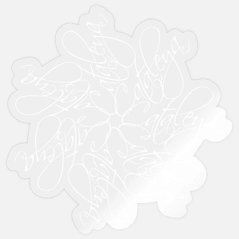 Cataleya Nom Nom Mandala - Sticker taille S (10 x 10 cm) - brillant transparent