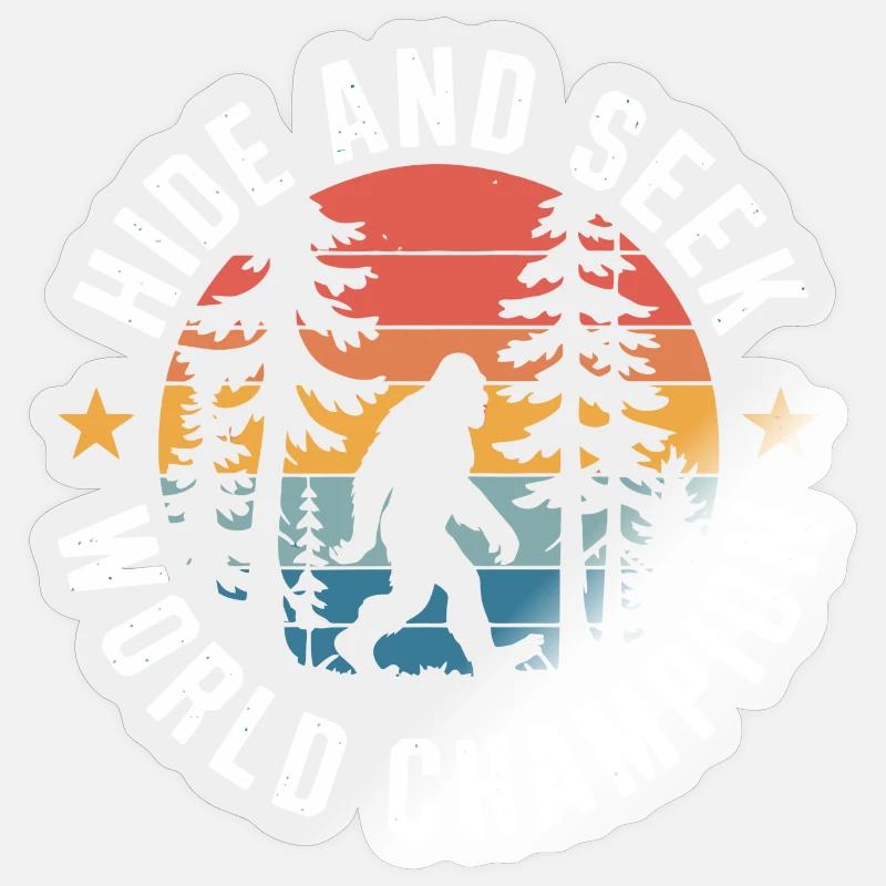 Champion du monde de cache-cache Sticker taille S (10 x 10 cm)