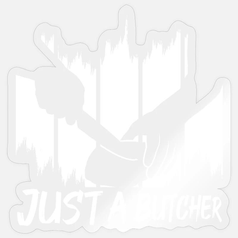 Nur ein Metzger Sticker Größe S (10 x 10 cm)