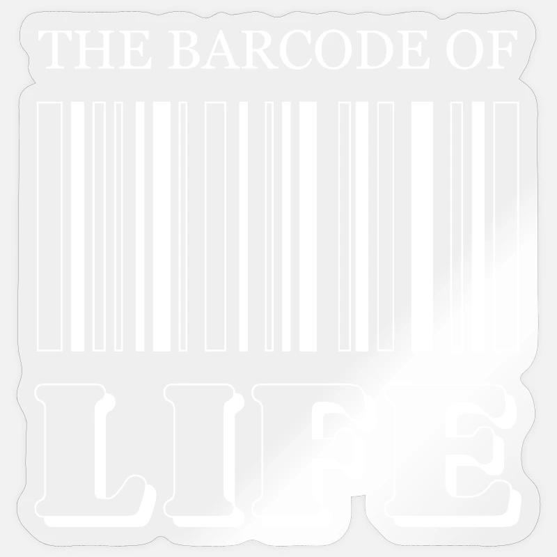The Barcode of Life / Der Strichcode des Lebens - Sticker Größe S (10 x 10 cm) - Transparent glänzend