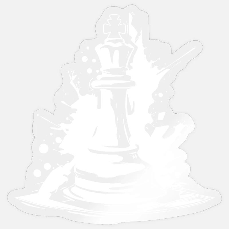 Scacchi - Sticker formato S (10 x 10 cm) - trasparente lucido