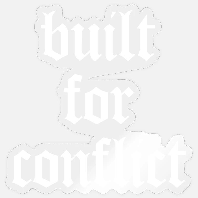 Built for Conflict - Bodybuilding & Gym Sticker Größe S (10 x 10 cm)