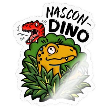 Cache-cache - Sticker taille S (10 x 10 cm) - brillant transparent - Devant