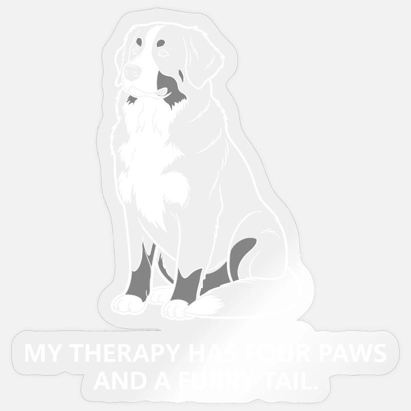 Mein Trainingspartner hat vier Pfoten - Sticker Größe S (10 x 10 cm) - Transparent glänzend