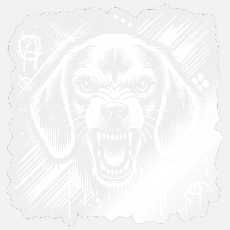 Beagle plus agressif que dans le style graffiti cool Sticker taille S (10 x 10 cm)