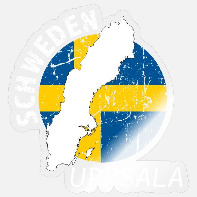 Uppsala - Sticker size S (10 x 10 cm) - transparent glossy