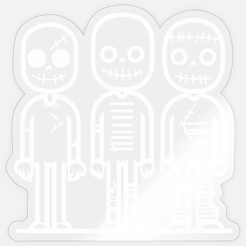 zombie_3- - Sticker taille S (10 x 10 cm) - brillant transparent