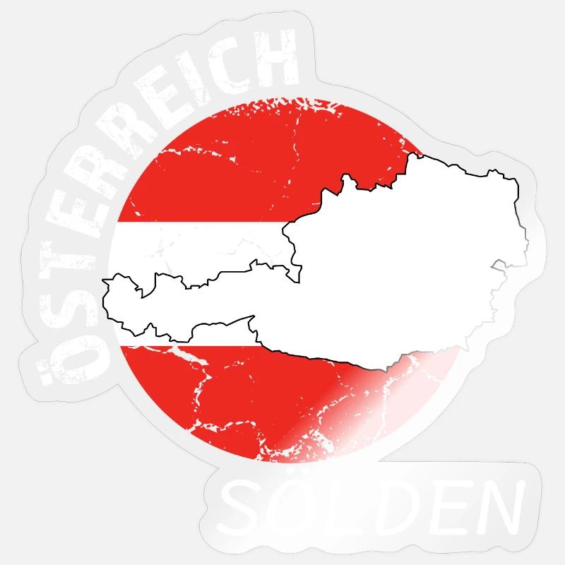 Sölden - Sticker taille S (10 x 10 cm) - brillant transparent