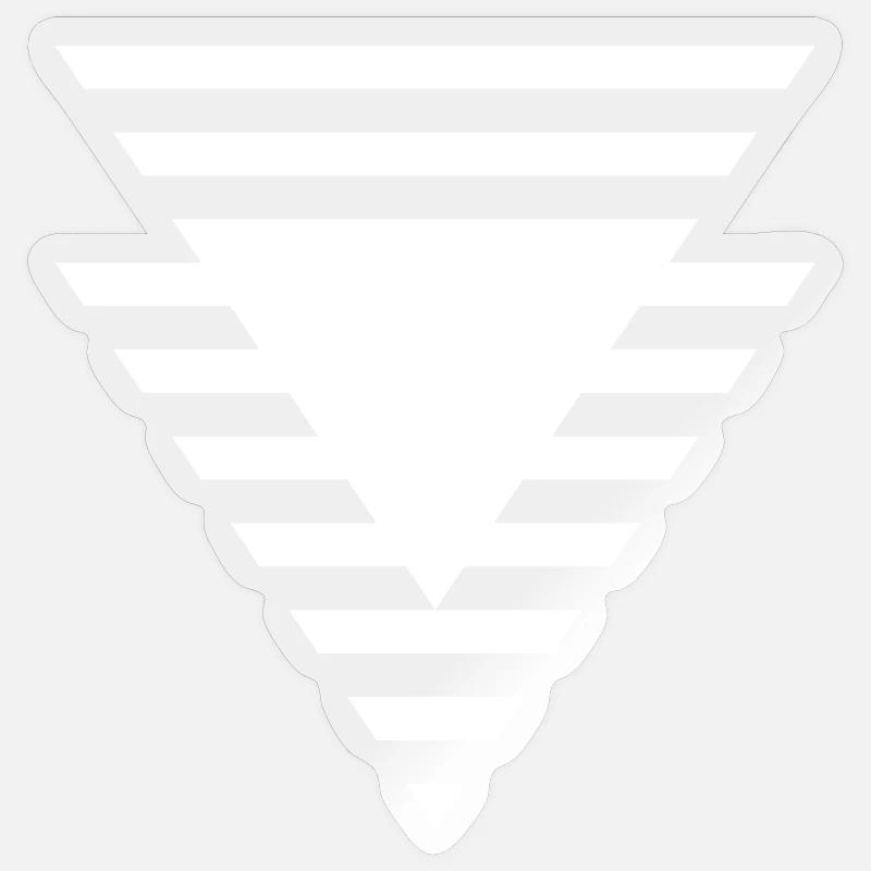 Stepped Triangular Prism - Sticker size S (10 x 10 cm) - transparent glossy