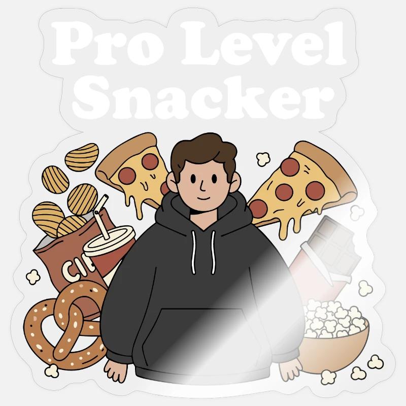 Pro Level Snacker Motif - Sticker size S (10 x 10 cm) - transparent glossy