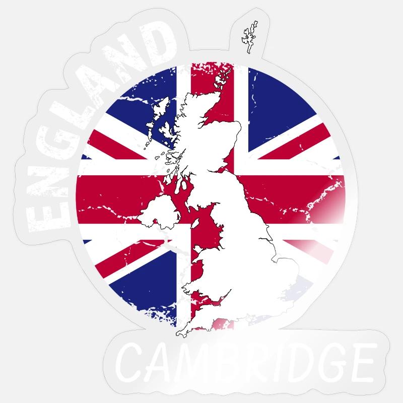 Cambridge - Sticker taille S (10 x 10 cm) - brillant transparent