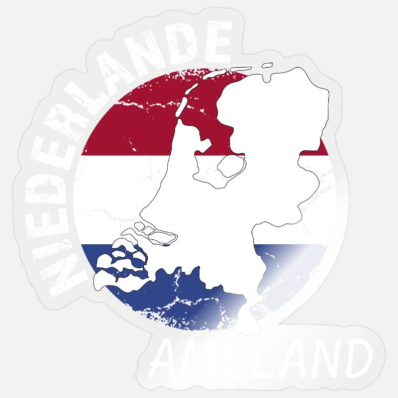 Ameland - Sticker size S (10 x 10 cm) - transparent glossy