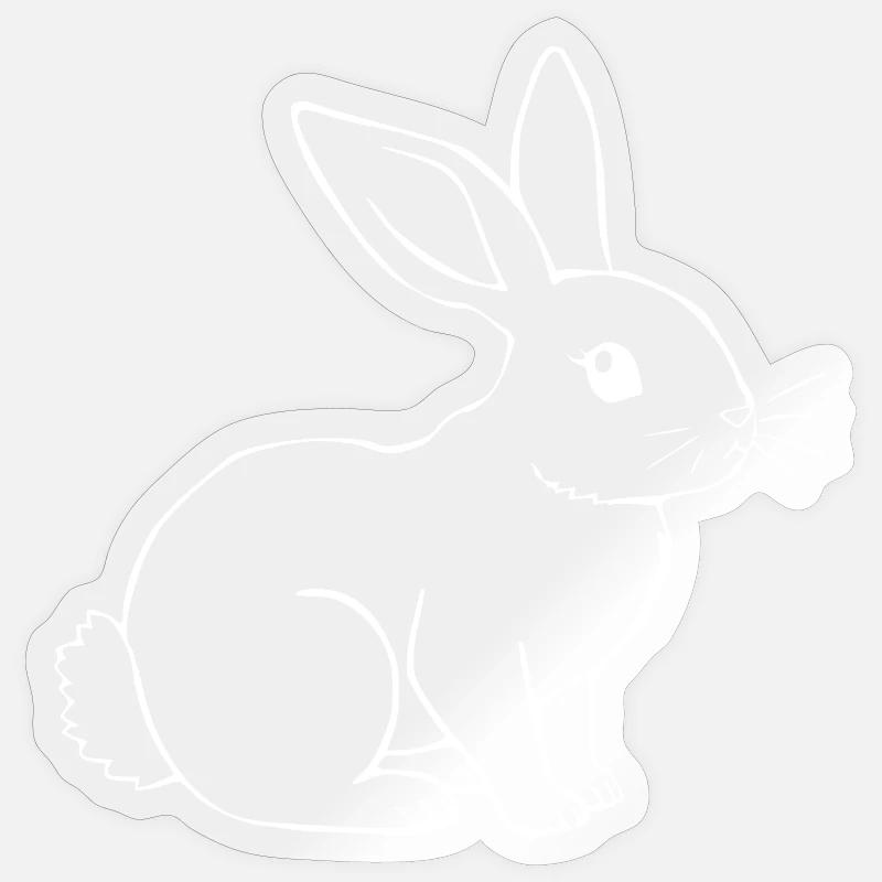 Rabbit Bunny Bunny Dwarf Rabbit Gift Sticker size S (10 x 10 cm)