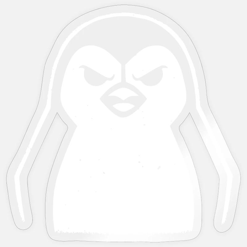 pinguin stencil grunge minimalistisch-vector Linux Sticker Größe S (10 x 10 cm)