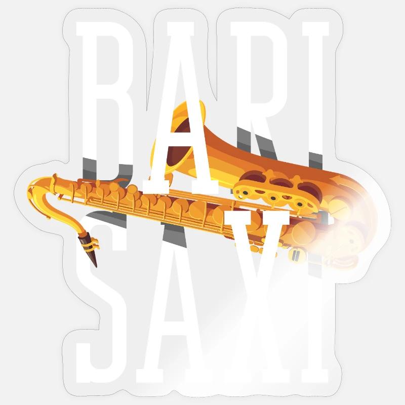 Saxophone - Sticker size S (10 x 10 cm) - transparent glossy