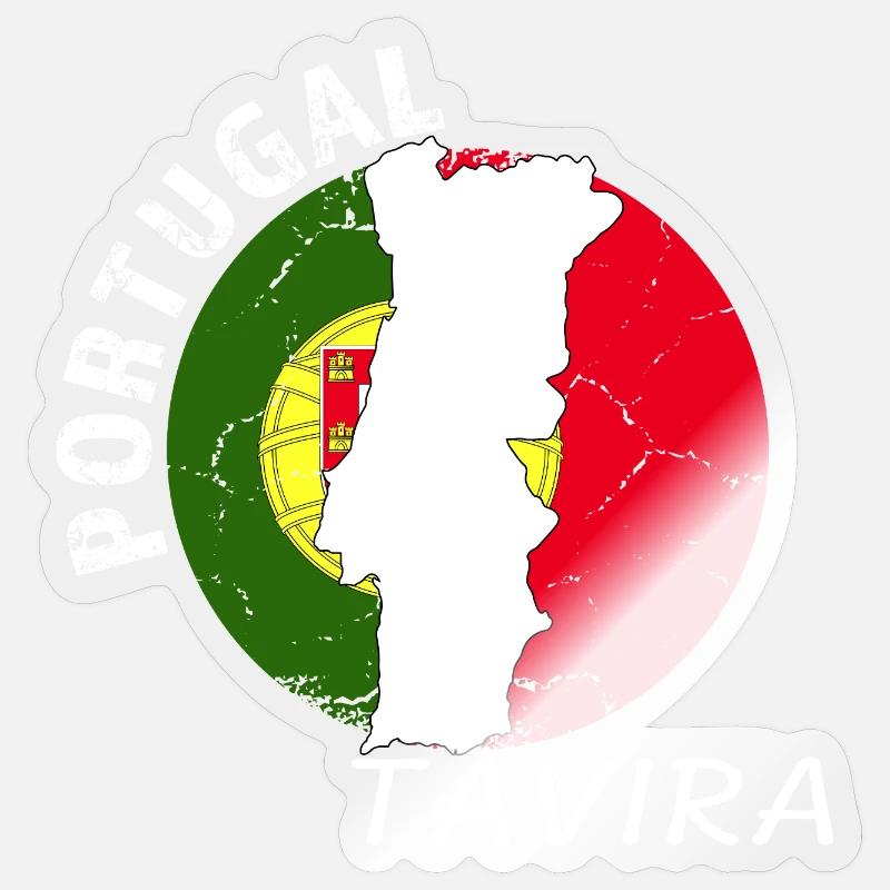 Tavira - Sticker taille S (10 x 10 cm) - brillant transparent