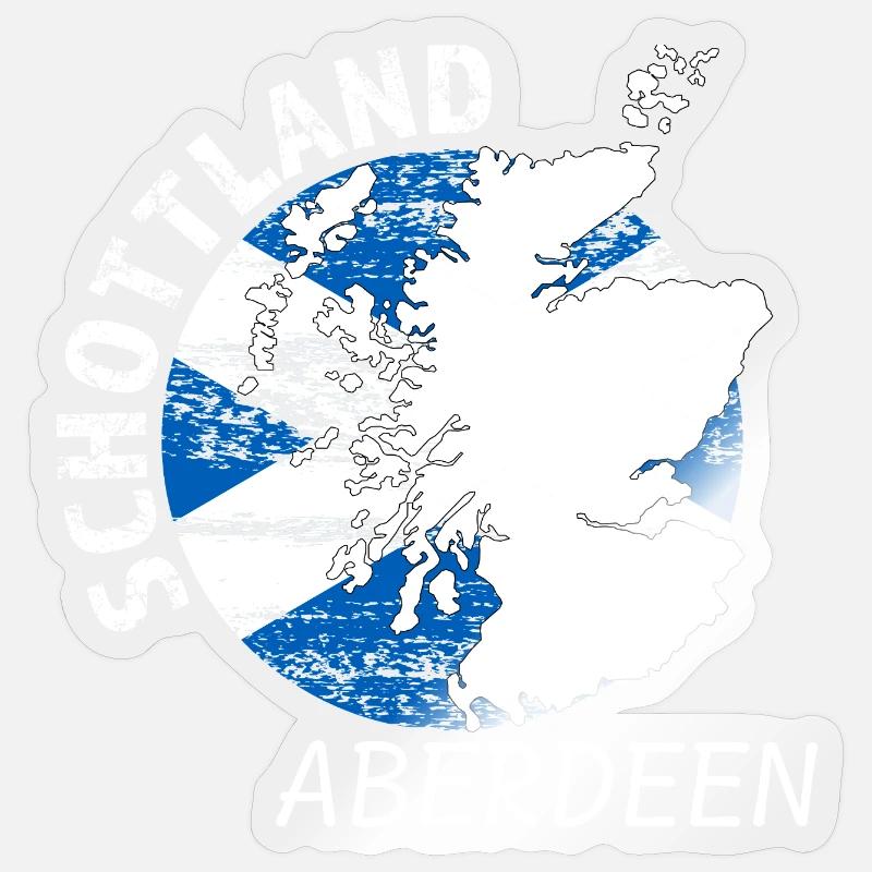 Aberdeen - Sticker Größe S (10 x 10 cm) - Transparent glänzend