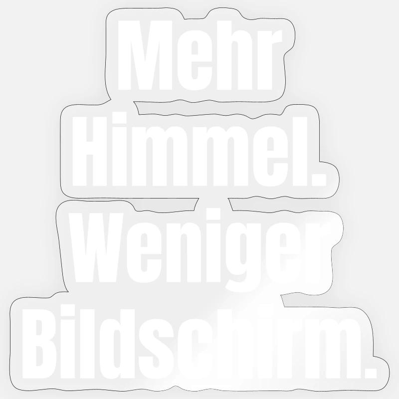Plus de ciel, moins d’écran - Sticker taille S (10 x 10 cm) - brillant transparent
