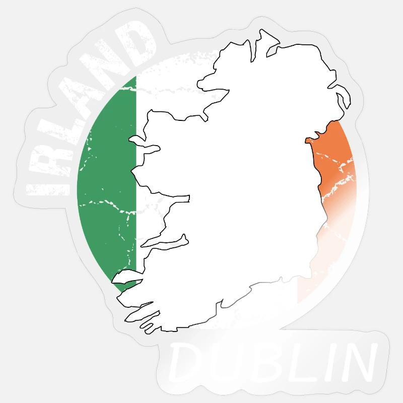 Dublin - Sticker size S (10 x 10 cm) - transparent glossy