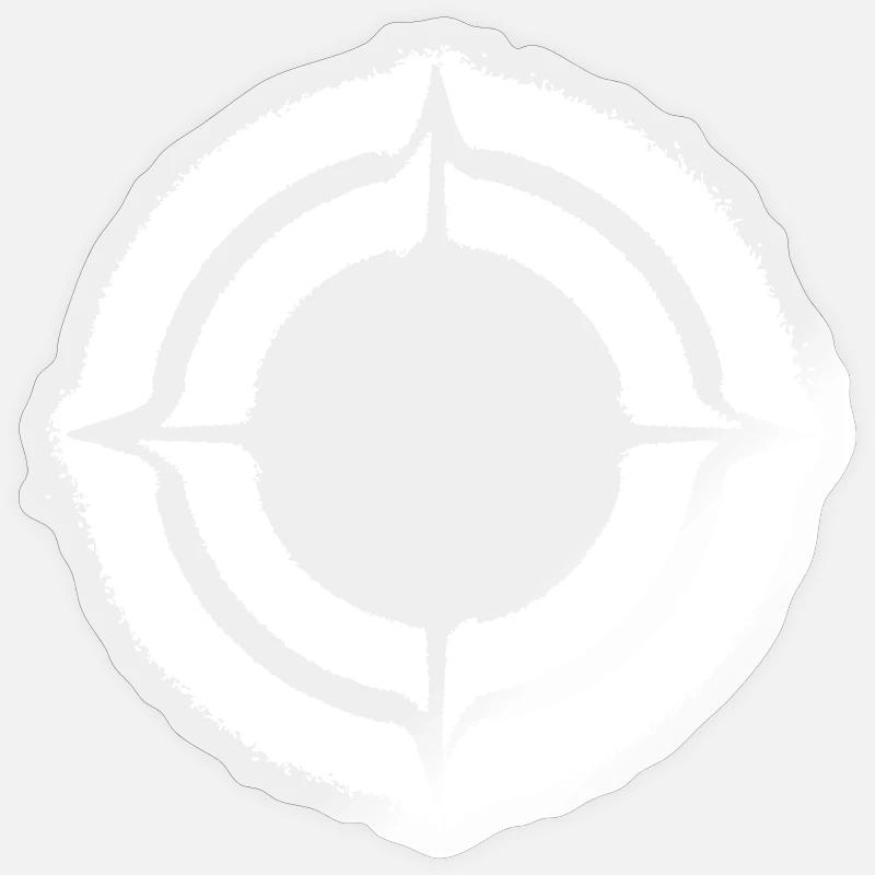 Crosshair Target Grunge Vector - Sticker size S (10 x 10 cm) - transparent glossy
