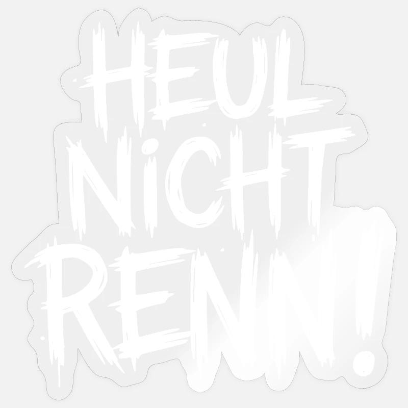 Ne pleure pas. Cours ! - Sticker taille S (10 x 10 cm) - brillant transparent