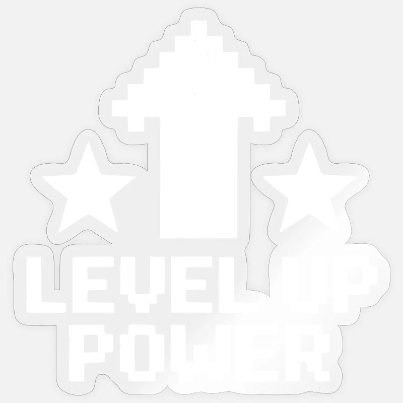Arrow Up Pixel Gaming - Sticker taille S (10 x 10 cm) - brillant transparent
