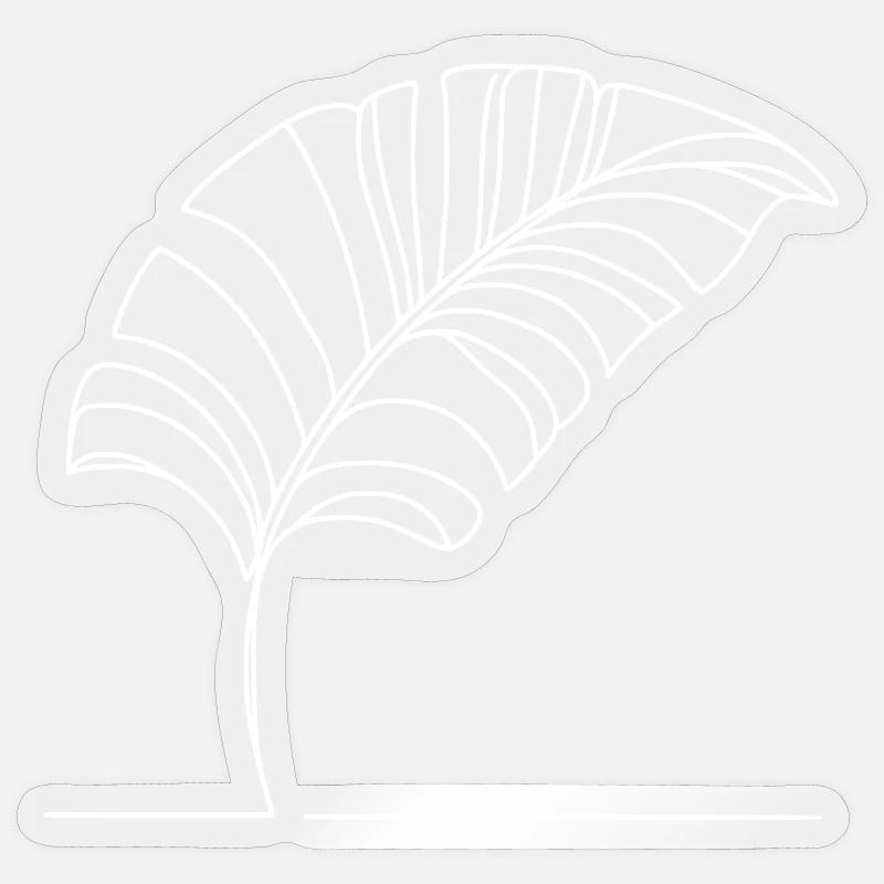 Blatt - Sticker Größe S (10 x 10 cm) - Transparent glänzend