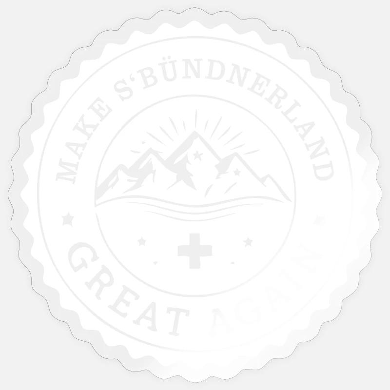 make s'Bünderland great again Sticker Größe S (10 x 10 cm)